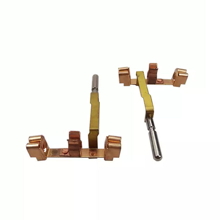 OEM High Precision Metal Stamping Parts Brass Stamping Socket Contact Black Anodised